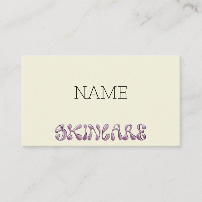ivory skincare beauty business card (Front)