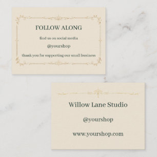 Ivory Social Media Follow Card