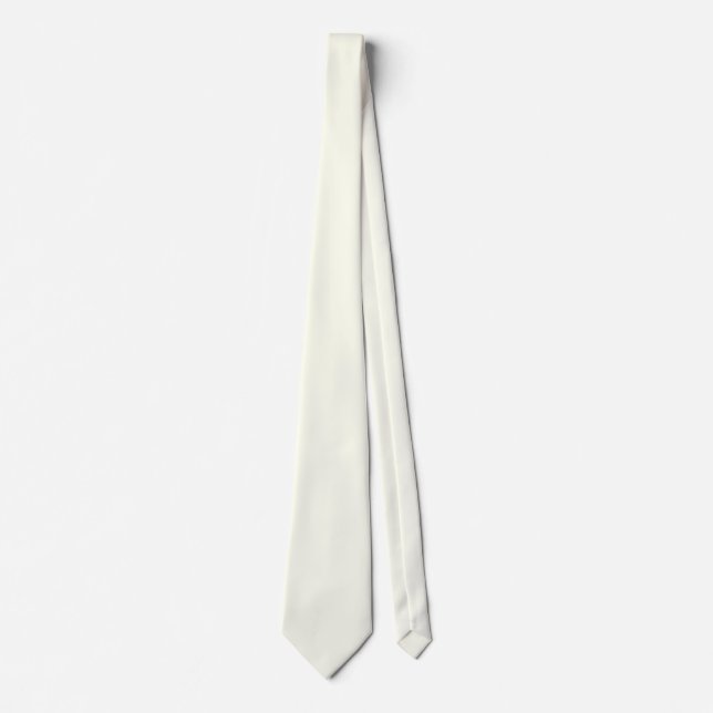 Ivory Solid Color Tie (Front)
