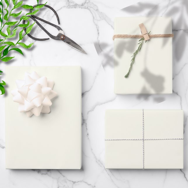 Ivory Solid Colour | Classic | Elegant Wrapping Paper Sheet (Creator Uploaded)
