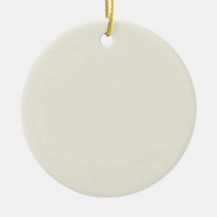 Ivory Solid Colour Customise It Ceramic Ornament