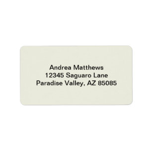 Ivory Solid Colour Customise It Label