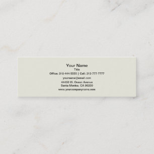 Ivory Solid Colour Customise It Mini Business Card