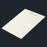 Ivory Solid Colour Customise It Notepad<br><div class="desc">This product is featured in Ivory,   a yellowish-toned white. Easily customise this product with your own text,  image or photo.</div>