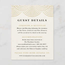 Ivory String Lights Guest Detail Enclosure Card