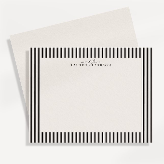 Ivory Striped Classic Note Card (Creator Uploaded)