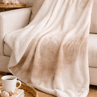 Ivory Taupe Mist Sherpa Blanket