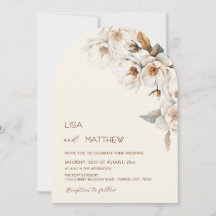 Ivory Terracotta Flowers Casual Wedding