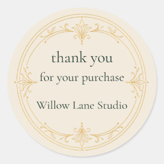 Ivory Thank You for Your Purchase Sticker
