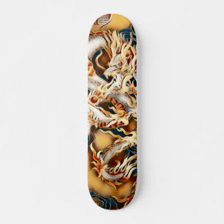 Ivory Tribal Dragon Element Custom Pro Park Board Skateboard