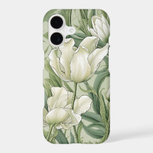 Ivory Tulip Serenity - Botanical Art Nouveau