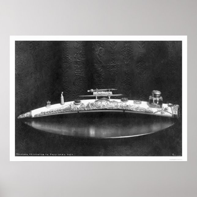 Ivory Tusk Presented to President Taft 1920 Poster (Front)