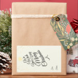 Ivory Very Merry Christmas Tree Gift For From Rectangular Sticker<br><div class="desc">This Ivory Very Merry Christmas Tree Gift For From Rectangular Sticker design features a sophisticated bright cream backdrop with a blend of simple black lettering and classic calligraphy paired with a minimalist boho styling that strikes a perfect balance between clean modern subtlety and vintage elegance. Embellishing this all beautifully is...</div>