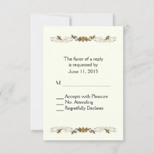 Ivory Vine RSVP Card