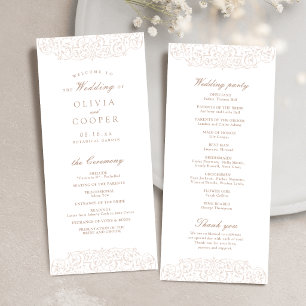Ivory Vintage Ornate Frame Classic Wedding Program