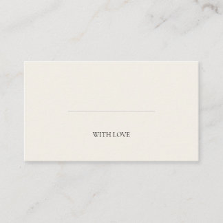 Ivory Vow Minimalist Write-In Wedding Place Card