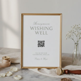 Ivory Wedding Honeymoon Wish Table Top Number