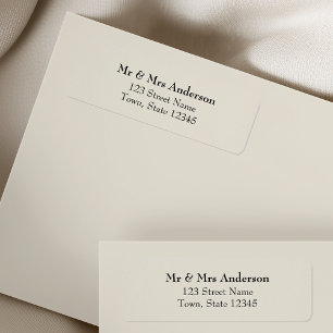 Ivory Wedding Return Address Return Address Label