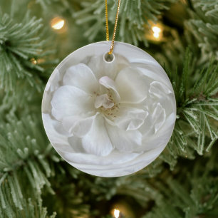 Ivory white ceramic ornament