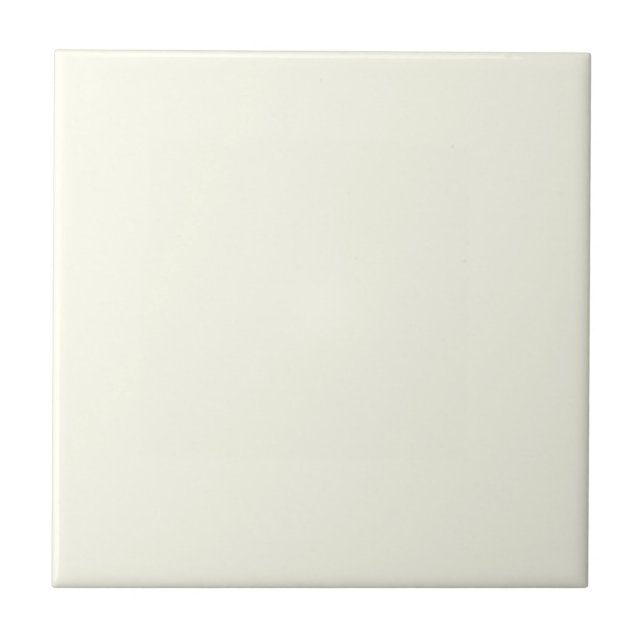 Ivory White FFFFF0 Colour, With Option to Add Imag Ceramic Tile (Front)