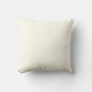 Ivory White FFFFF0 Solid Colour Design Cushion