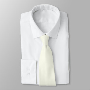 Ivory White FFFFF0 Solid Colour Design Tie