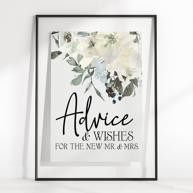Ivory White Roses Floral Card & Gifts Poster (Creator Uploaded)