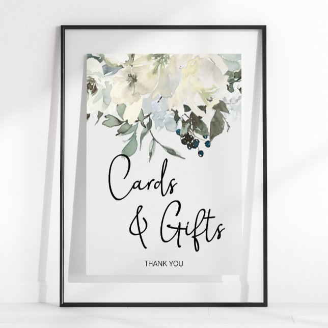 Ivory White Roses Floral Card & Gifts Poster (Creator Uploaded)