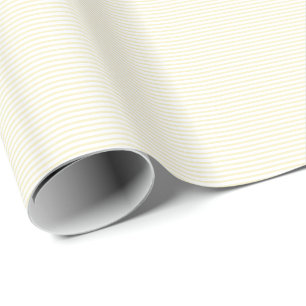 Ivory White Stripes Patterns Elegant Stylish Wrapping Paper