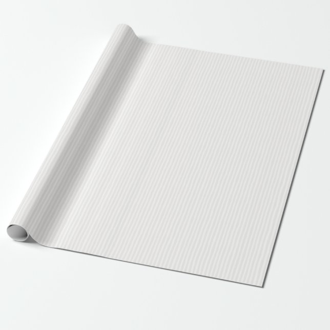 Ivory & White Wonky Stripes Wrapping Paper (Unrolled)