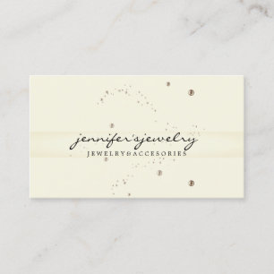 Ivory Yellow Pearls Jewellery Elegant gold beads Business Card