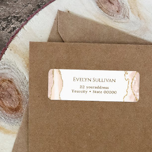 Ivoy blush agate return address label