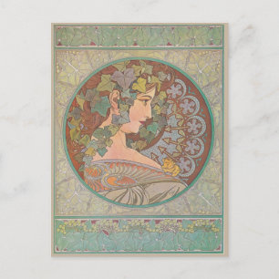 Ivy - Alphonse Mucha Postcard