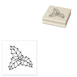 Ivy and berries rubber stamp