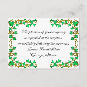 Ivy and Roses Reception Card Personalised Announce