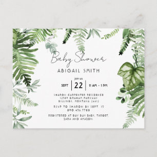 Ivy Botanical Neutral Baby Shower Postcard