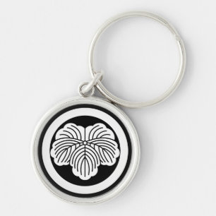 Ivy leaf in circle key ring