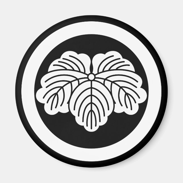 Ivy leaf in circle magnet (Front)