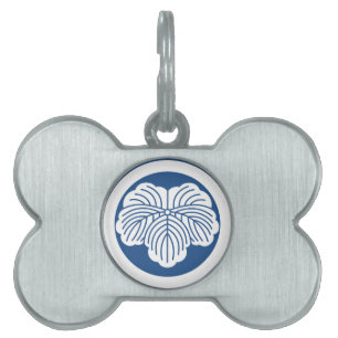 Ivy leaf in circle pet ID tag