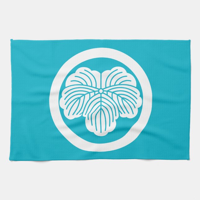 Ivy leaf in circle tea towel (Horizontal)