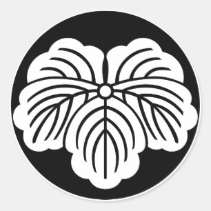 Ivy leaf in rice cake classic round sticker