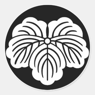 Ivy leaf in rice cake classic round sticker