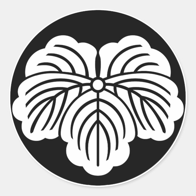 Ivy leaf in rice cake classic round sticker (Front)