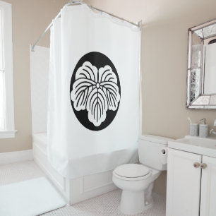 Ivy leaf in rice cake shower curtain