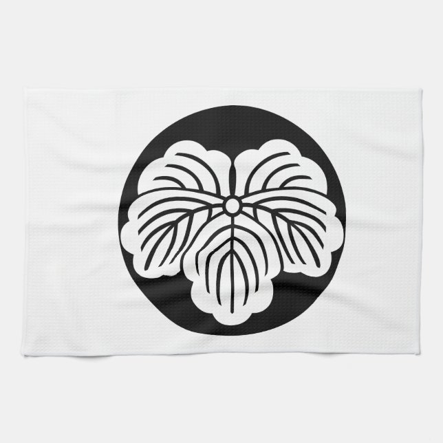 Ivy leaf in rice cake tea towel (Horizontal)