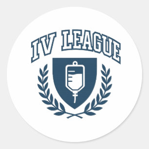 Ivy League-sticker Classic Round Sticker