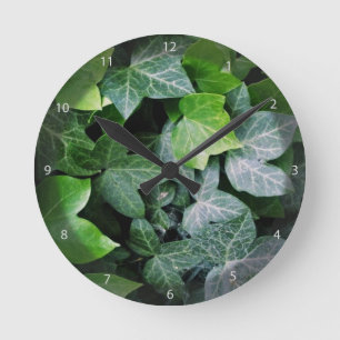 Ivy Leaves Round Clock
