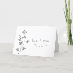 Ivy line illustration thank you cards