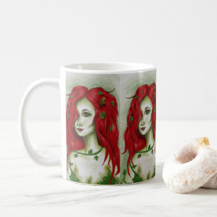 Ivy Nymph Cute Redhead Woman Portrait Fantasy Art Coffee Mug