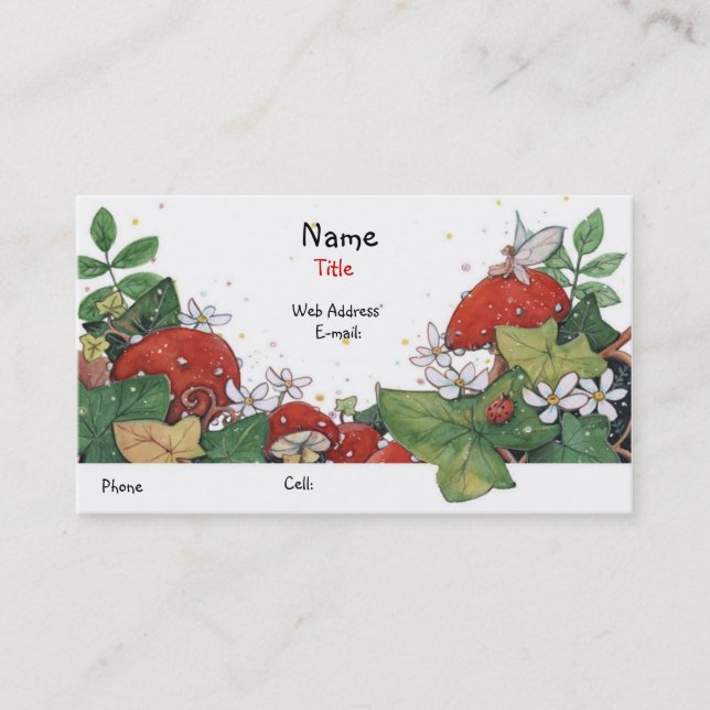 Ivy & Toadstool Illumination Business Card (Front)